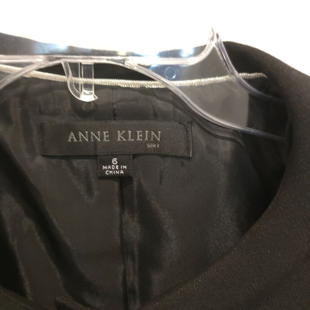 Anne Klein Black 2 Piece Suit Size 6 Coat & Skirt Fully Lined New with Tags - Picture 6 of 16